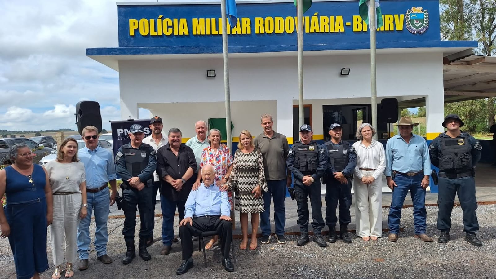 Primeira base da PMR inaugurada  em rota turística do Corredor  Bioceânico homenageia  ex-prefeito