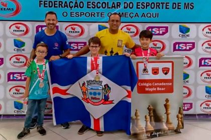 Equipe de Três Lagoas conquista 8 medalhas e é destaque no Circuito Estadual de Xadrez Escolar da FEEMS