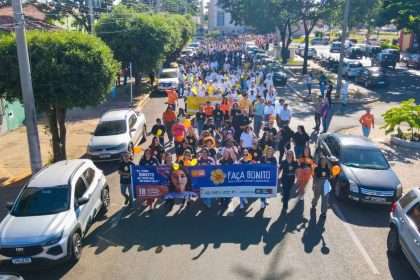 SMAS realiza caminhada marcante em alusão a Campanha “Faça Bonito”