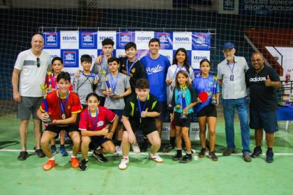 Luloca e Sesc são os campeões do JETs sub-14 no tênis de mesa