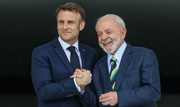 Lula pede que Macron “abra seu coração” para acordo com Mercosul