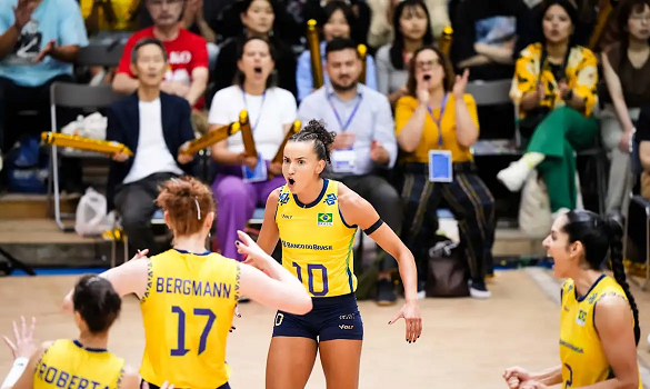 Liga das Nações de Vôlei: Brasil vence Polônia e assume vice-liderança