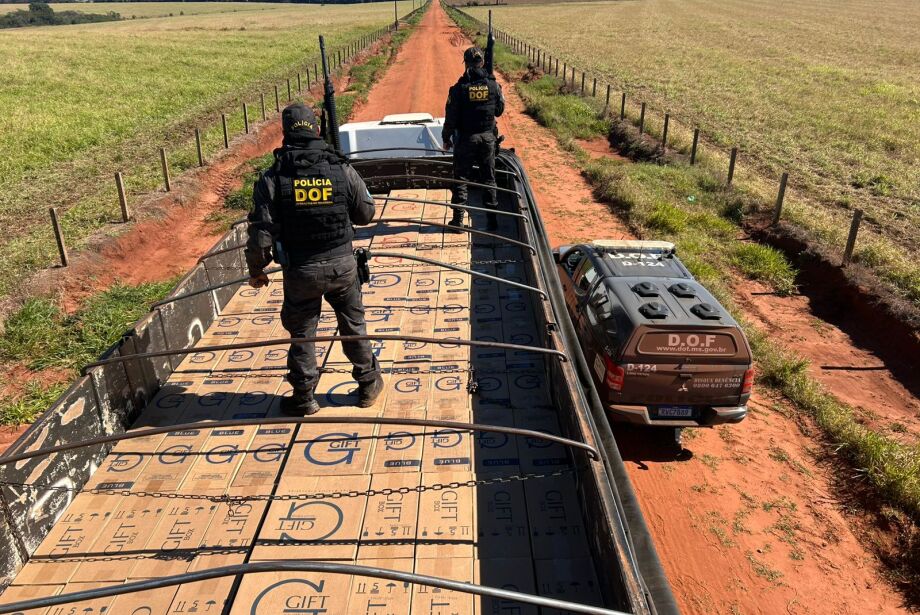 DOF apreende R$ 1,4 milhão em cigarros contrabandeados no interior de MS  