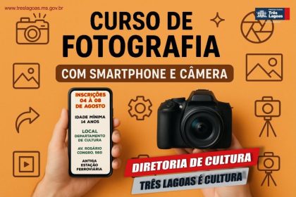 Prefeitura abre inscrições para a terceira turma do curso de fotografia