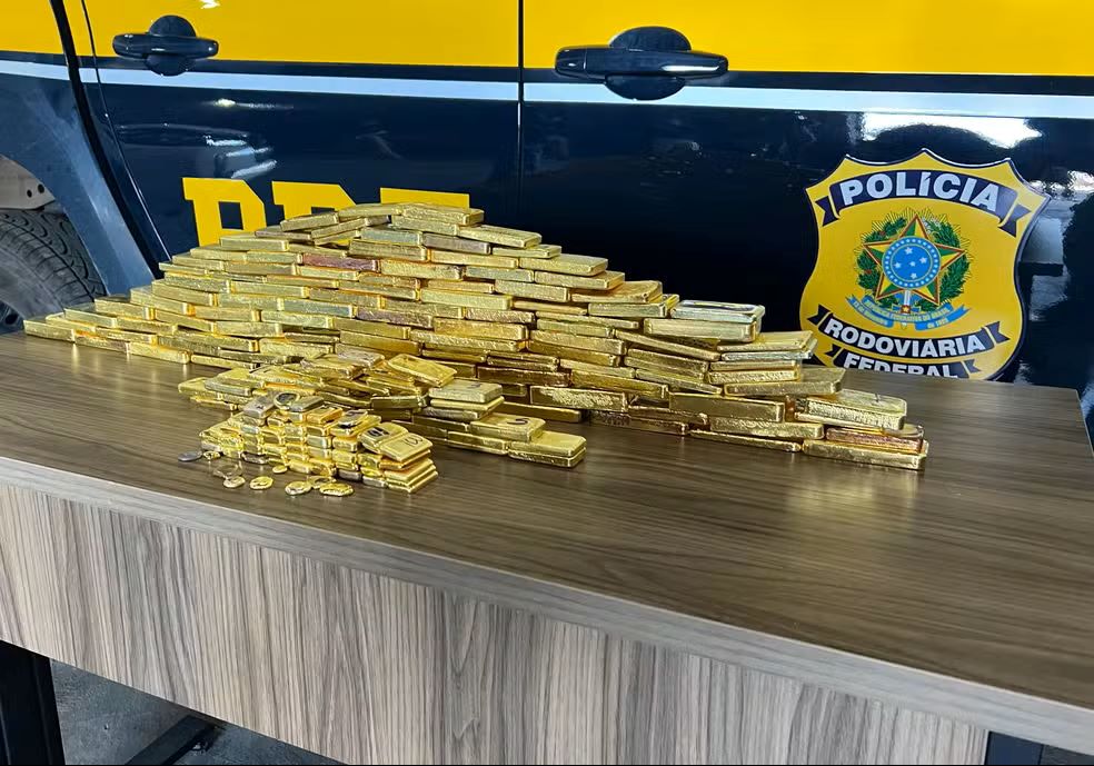 PRF apreende 103 kg de ouro avaliados em mais de R$ 60 milhões em Roraima