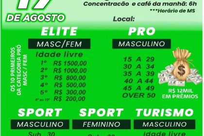5º Torneio MTB Eucalipto Ride movimenta Três Lagoas neste domingo (17)