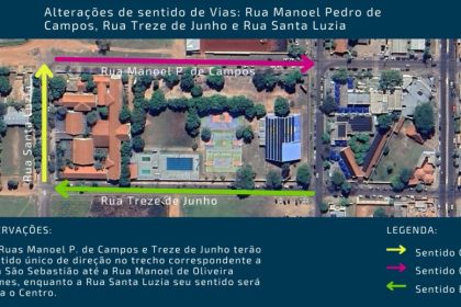 Deptran fará mudança de sentido em ruas importantes no entorno da Escola FUNLEC