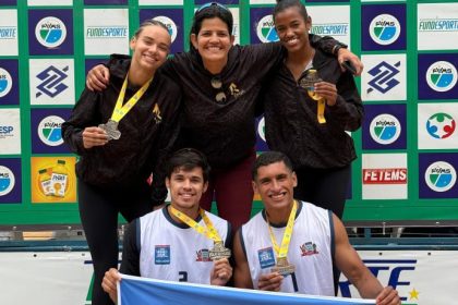Três Lagoas conquista três pratas e um bronze na 3ª Etapa do Circuito Estadual de Vôlei de Praia