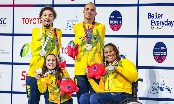Brasil chega a 12 medalhas no Mundial de Natação Paralímpica