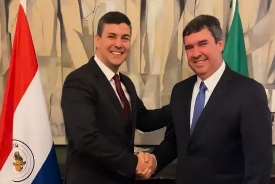 Presidente do Paraguai visita obras da ponte binacional em MS  