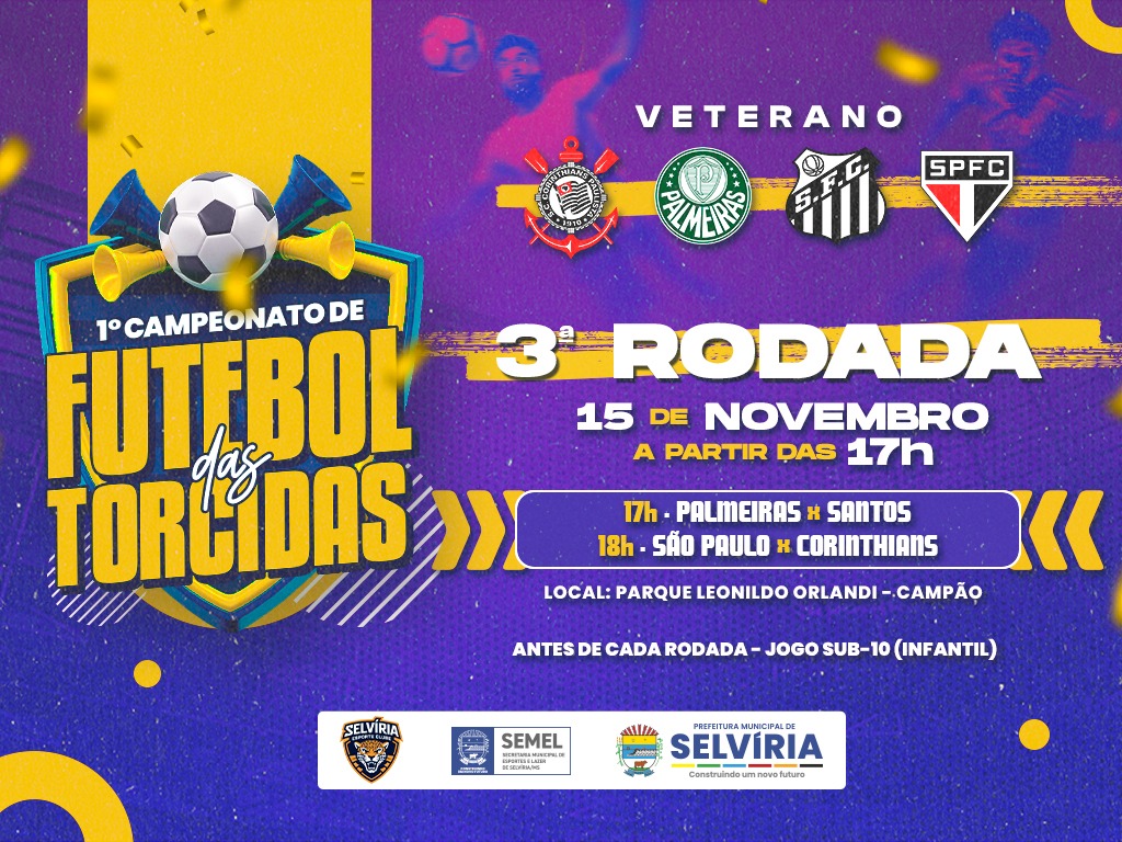 Campeonato de Futebol de Torcidas tem nova rodada neste sábado