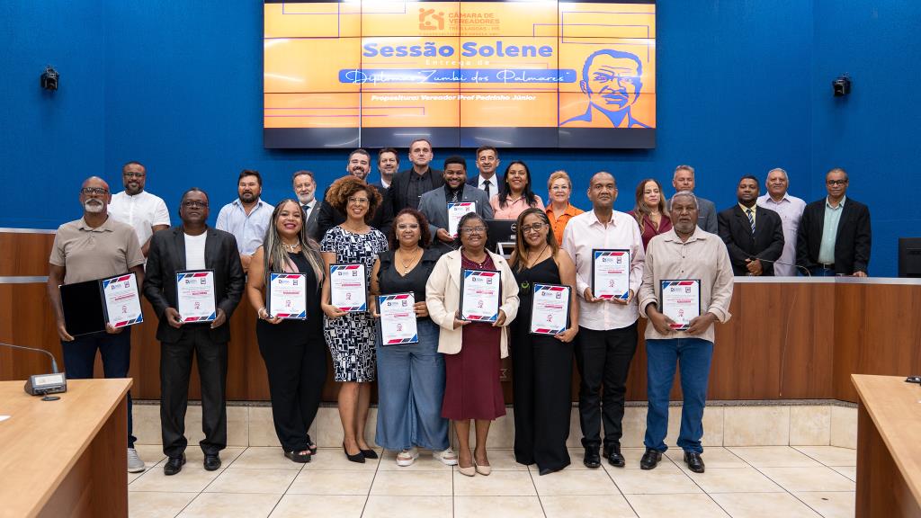 Câmara celebra Consciência Negra com entrega de diplomas “Zumbi dos Palmares”