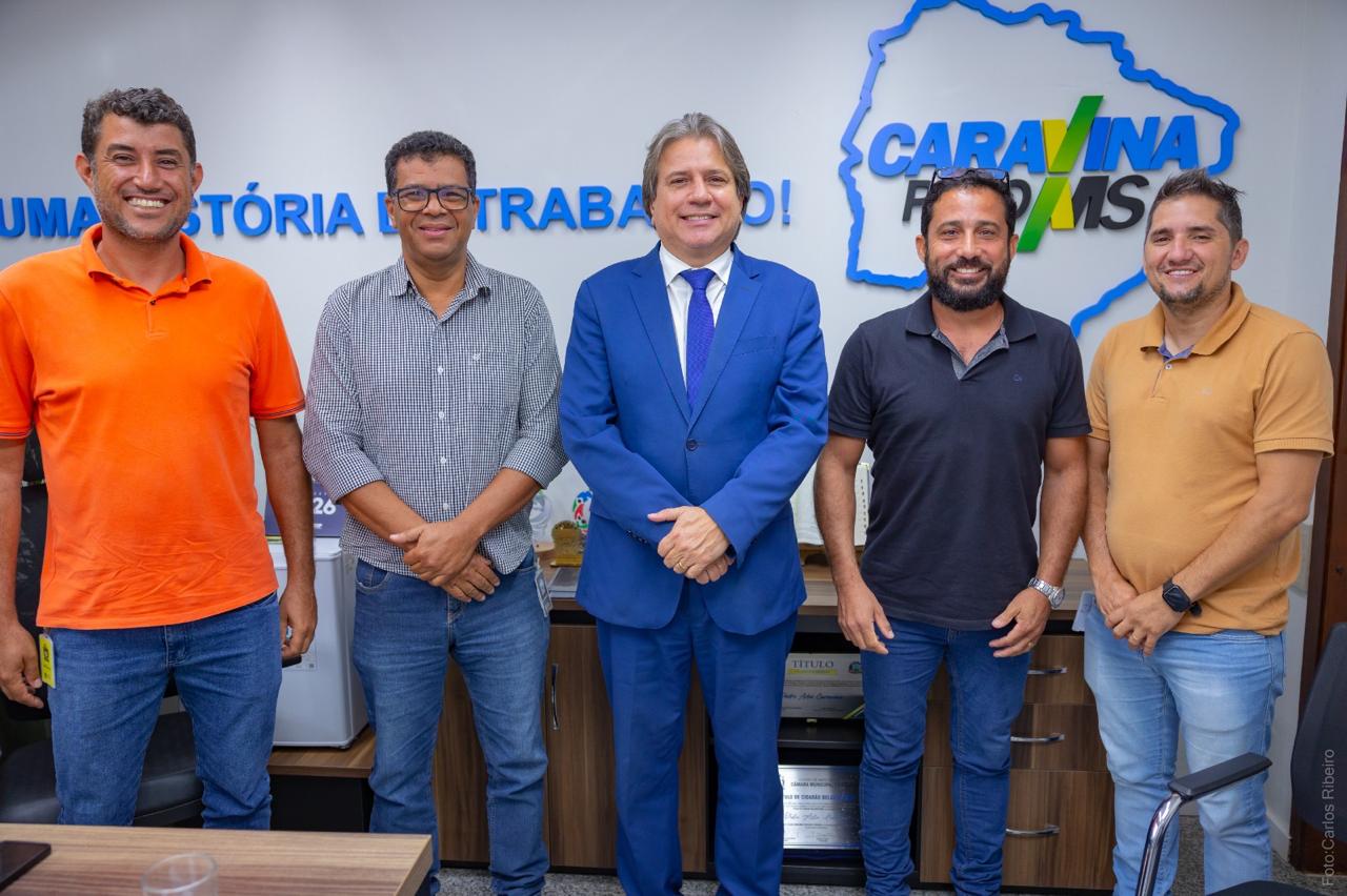 Prefeito Jaime se reúne com o deputado estadual Pedro Caravina em Campo Grande