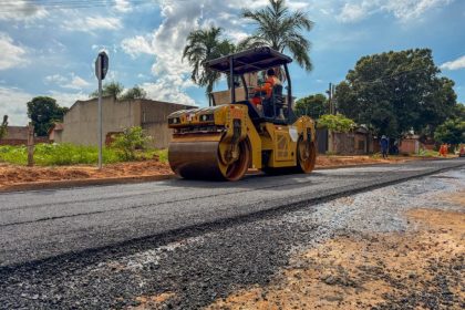 Jardim Flamboyant continua com obras de pavimentação e drenagem