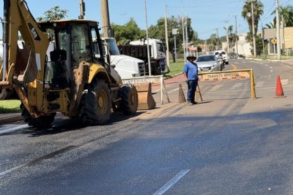 Avenida Aldair Rosa de Oliveira, na Lagoa Maior, já está recebendo recapeamento